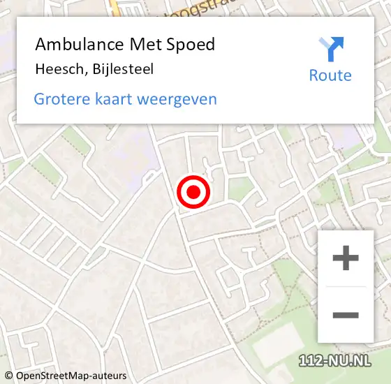 Locatie op kaart van de 112 melding: Ambulance Met Spoed Naar Heesch, Bijlesteel op 20 juni 2017 13:07