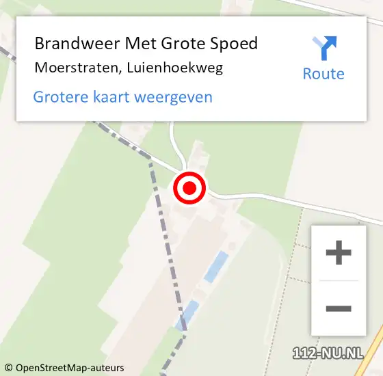 Locatie op kaart van de 112 melding: Brandweer Met Grote Spoed Naar Moerstraten, Luienhoekweg op 20 juni 2017 14:05