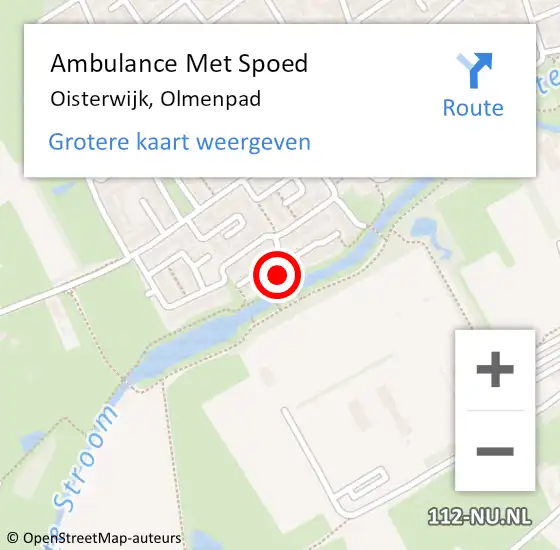 Locatie op kaart van de 112 melding: Ambulance Met Spoed Naar Oisterwijk, Olmenpad op 20 juni 2017 14:48