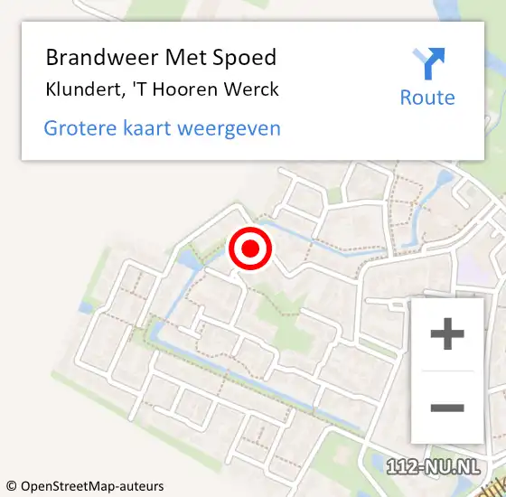 Locatie op kaart van de 112 melding: Brandweer Met Spoed Naar Klundert, 'T Hooren Werck op 20 juni 2017 16:28