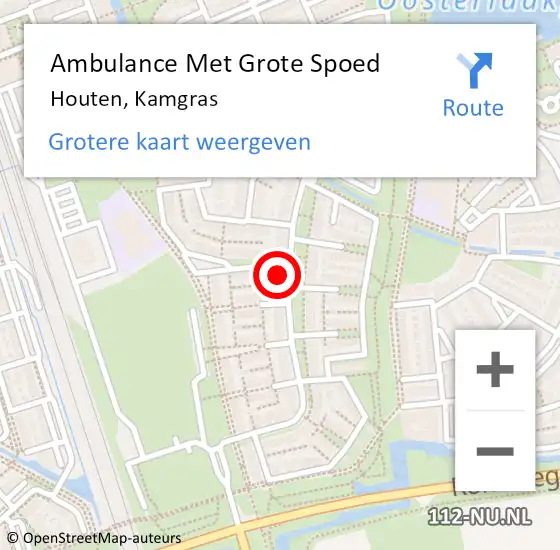 Locatie op kaart van de 112 melding: Ambulance Met Grote Spoed Naar Houten, Kamgras op 20 juni 2017 16:52