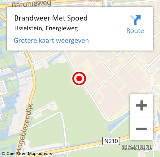 Locatie op kaart van de 112 melding: Brandweer Met Spoed Naar IJsselstein, Energieweg op 20 juni 2017 22:23