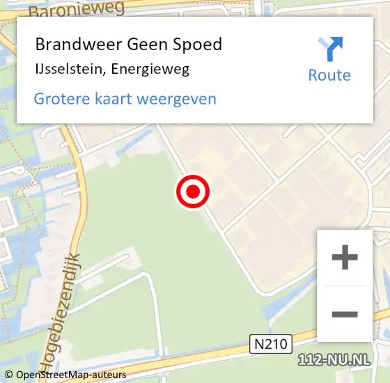 Locatie op kaart van de 112 melding: Brandweer Geen Spoed Naar IJsselstein, Energieweg op 20 juni 2017 22:28