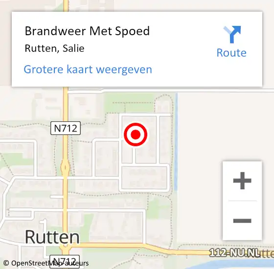 Locatie op kaart van de 112 melding: Brandweer Met Spoed Naar Rutten, Salie op 21 juni 2017 03:47