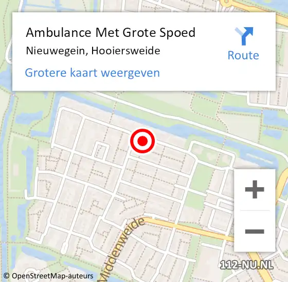 Locatie op kaart van de 112 melding: Ambulance Met Grote Spoed Naar Nieuwegein, Hooiersweide op 21 juni 2017 04:30