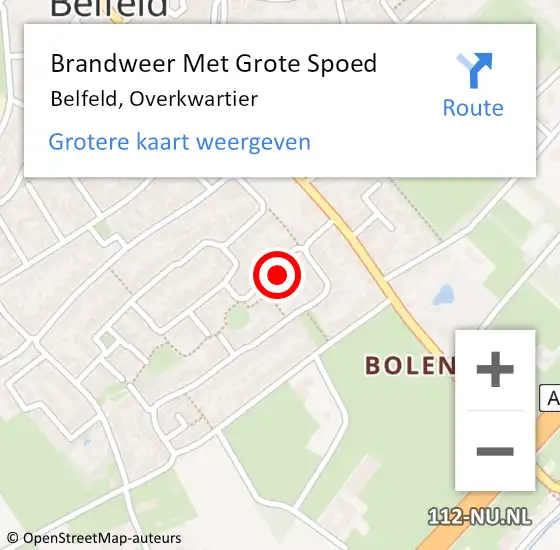 Locatie op kaart van de 112 melding: Brandweer Met Grote Spoed Naar Belfeld, Overkwartier op 21 juni 2017 08:31