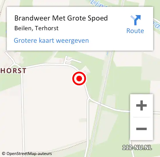 Locatie op kaart van de 112 melding: Brandweer Met Grote Spoed Naar Beilen, Terhorst op 21 juni 2017 08:58