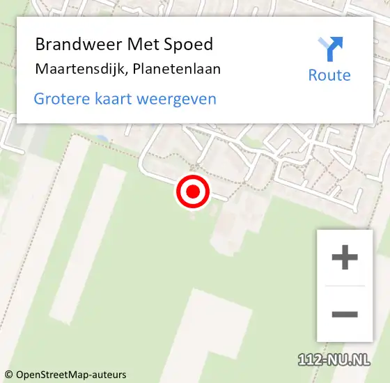 Locatie op kaart van de 112 melding: Brandweer Met Spoed Naar Maartensdijk, Planetenlaan op 21 juni 2017 10:14