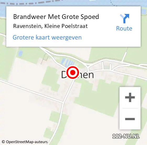 Locatie op kaart van de 112 melding: Brandweer Met Grote Spoed Naar Ravenstein, Kleine Poelstraat op 21 juni 2017 12:42