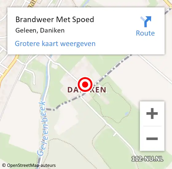 Locatie op kaart van de 112 melding: Brandweer Met Spoed Naar Geleen, Daniken op 21 juni 2017 12:50