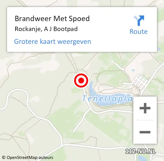 Locatie op kaart van de 112 melding: Brandweer Met Spoed Naar Rockanje, A J Bootpad op 21 juni 2017 12:59