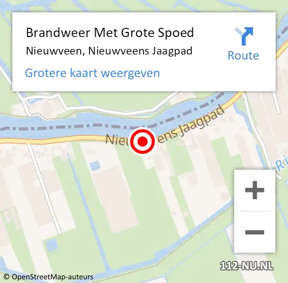 Locatie op kaart van de 112 melding: Brandweer Met Grote Spoed Naar Nieuwveen, Nieuwveens Jaagpad op 21 juni 2017 14:10