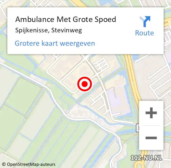 Locatie op kaart van de 112 melding: Ambulance Met Grote Spoed Naar Spijkenisse, Stevinweg op 21 juni 2017 14:14