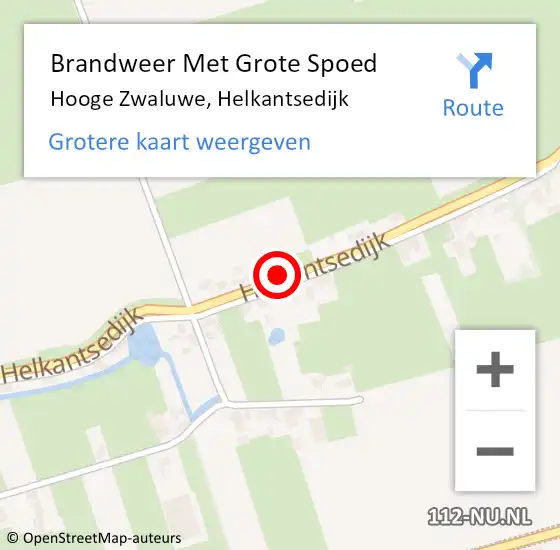 Locatie op kaart van de 112 melding: Brandweer Met Grote Spoed Naar Hooge Zwaluwe, Helkantsedijk op 21 juni 2017 15:42