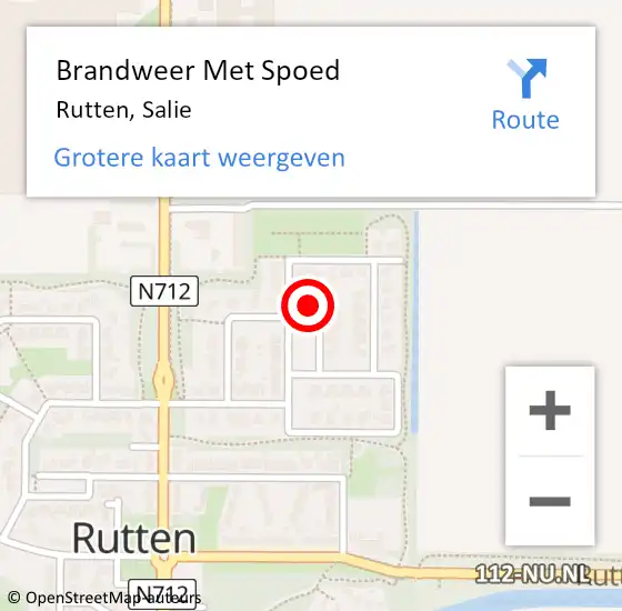 Locatie op kaart van de 112 melding: Brandweer Met Spoed Naar Rutten, Salie op 21 juni 2017 17:27