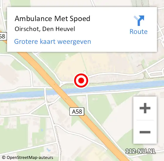 Locatie op kaart van de 112 melding: Ambulance Met Spoed Naar Oirschot, Den Heuvel op 21 juni 2017 18:04