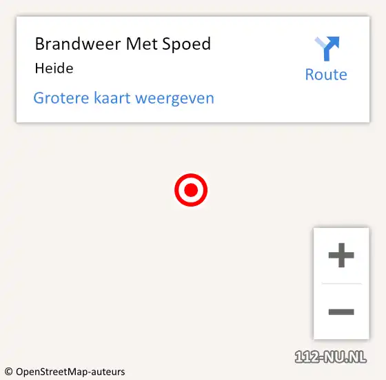 Locatie op kaart van de 112 melding: Brandweer Met Spoed Naar Heide op 21 juni 2017 18:54