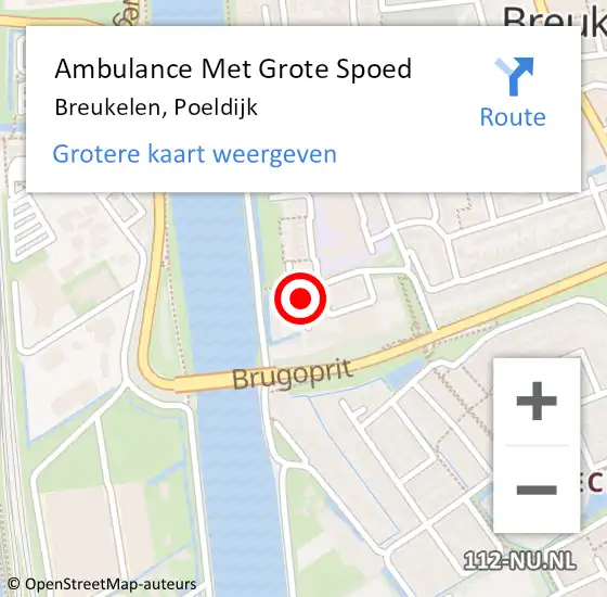 Locatie op kaart van de 112 melding: Ambulance Met Grote Spoed Naar Breukelen, Poeldijk op 24 januari 2014 15:28