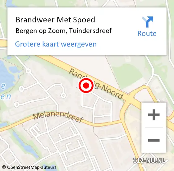 Locatie op kaart van de 112 melding: Brandweer Met Spoed Naar Bergen op Zoom, Tuindersdreef op 22 juni 2017 01:36