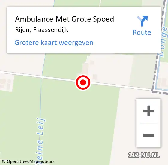 Locatie op kaart van de 112 melding: Ambulance Met Grote Spoed Naar Rijen, Flaassendijk op 22 juni 2017 06:20