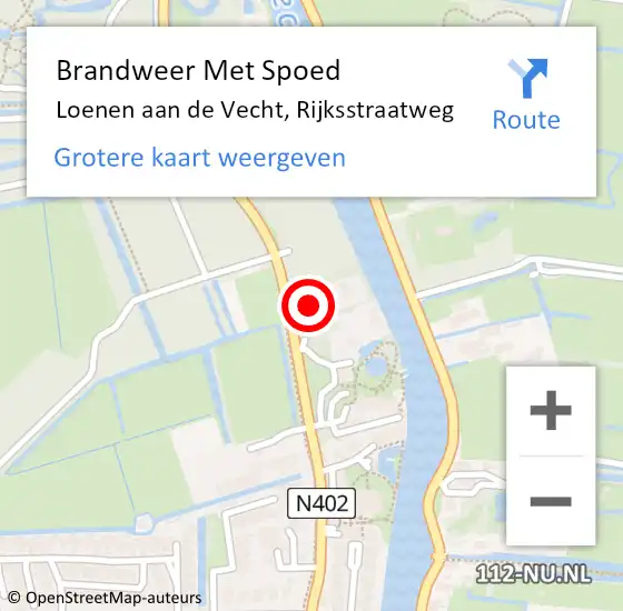 Locatie op kaart van de 112 melding: Brandweer Met Spoed Naar Loenen aan de Vecht, Rijksstraatweg op 22 juni 2017 08:12