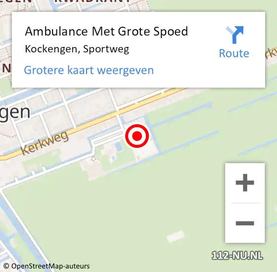 Locatie op kaart van de 112 melding: Ambulance Met Grote Spoed Naar Kockengen, Sportweg op 22 juni 2017 08:19