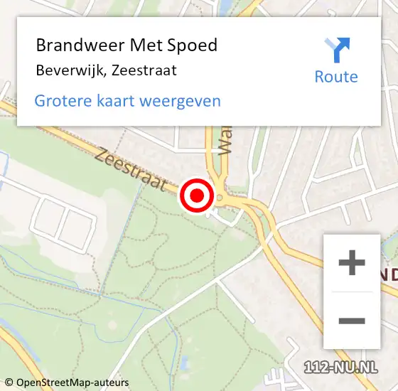 Locatie op kaart van de 112 melding: Brandweer Met Spoed Naar Beverwijk, Zeestraat op 22 juni 2017 08:49