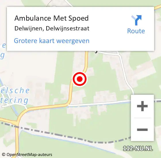 Locatie op kaart van de 112 melding: Ambulance Met Spoed Naar Delwijnen, Delwijnsestraat op 22 juni 2017 11:08