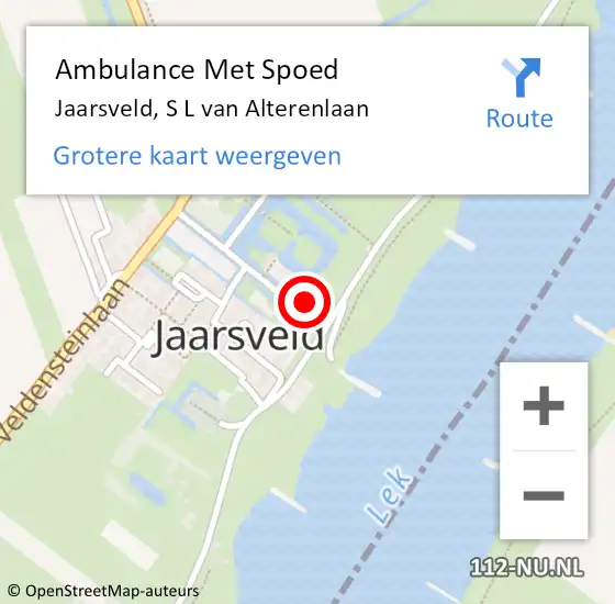 Locatie op kaart van de 112 melding: Ambulance Met Spoed Naar Jaarsveld, S L van Alterenlaan op 22 juni 2017 11:54