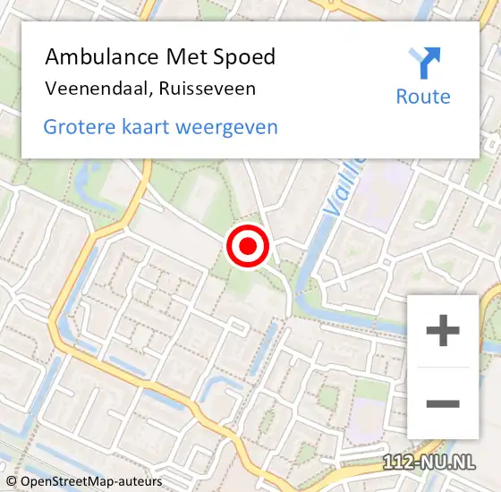 Locatie op kaart van de 112 melding: Ambulance Met Spoed Naar Veenendaal, Ruisseveen op 22 juni 2017 12:02