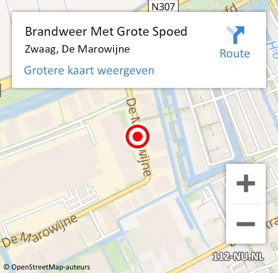 Locatie op kaart van de 112 melding: Brandweer Met Grote Spoed Naar Zwaag, De Marowijne op 22 juni 2017 13:25