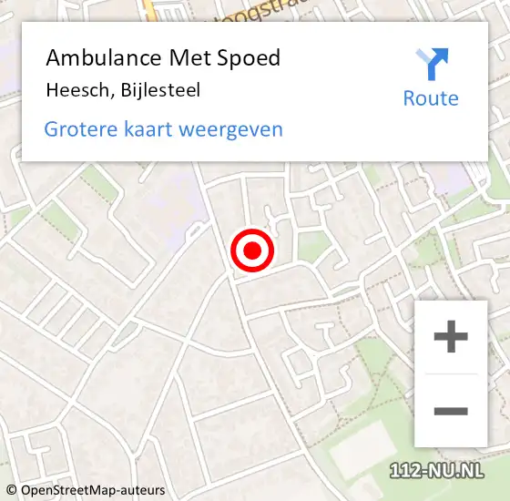 Locatie op kaart van de 112 melding: Ambulance Met Spoed Naar Heesch, Bijlesteel op 22 juni 2017 15:47