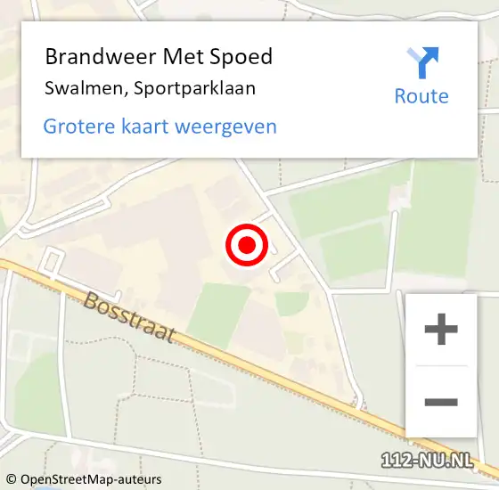 Locatie op kaart van de 112 melding: Brandweer Met Spoed Naar Swalmen, Sportparklaan op 22 juni 2017 15:59