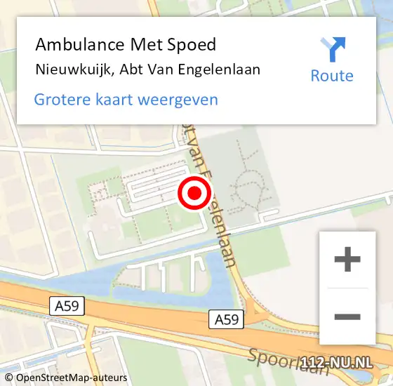 Locatie op kaart van de 112 melding: Ambulance Met Spoed Naar Nieuwkuijk, Abt Van Engelenlaan op 22 juni 2017 16:04