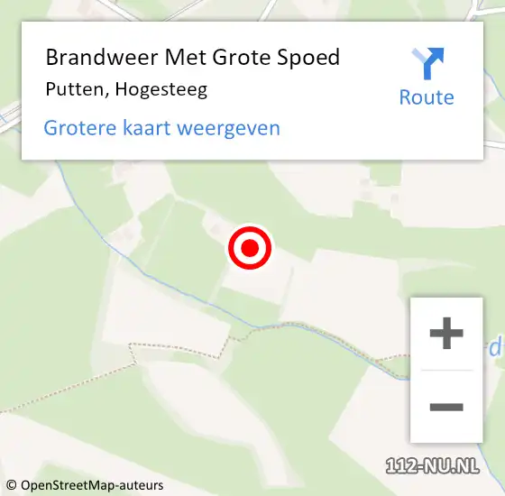 Locatie op kaart van de 112 melding: Brandweer Met Grote Spoed Naar Putten, Hogesteeg op 22 juni 2017 17:21