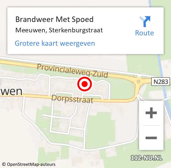 Locatie op kaart van de 112 melding: Brandweer Met Spoed Naar Meeuwen, Sterkenburgstraat op 22 juni 2017 17:50