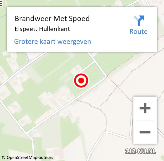 Locatie op kaart van de 112 melding: Brandweer Met Spoed Naar Elspeet, Hullenkant op 22 juni 2017 18:41