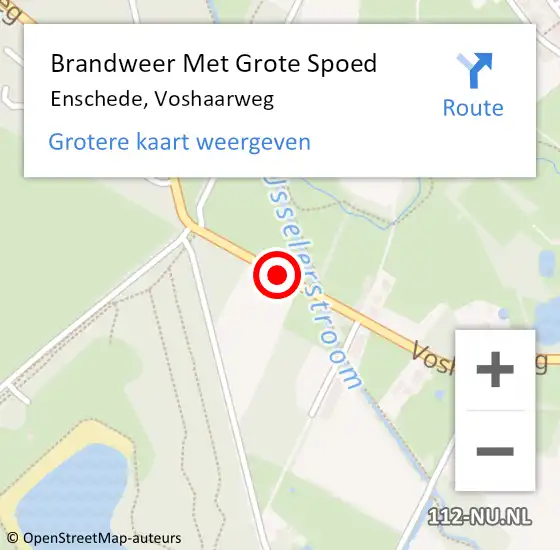 Locatie op kaart van de 112 melding: Brandweer Met Grote Spoed Naar Enschede, Voshaarweg op 22 juni 2017 19:22