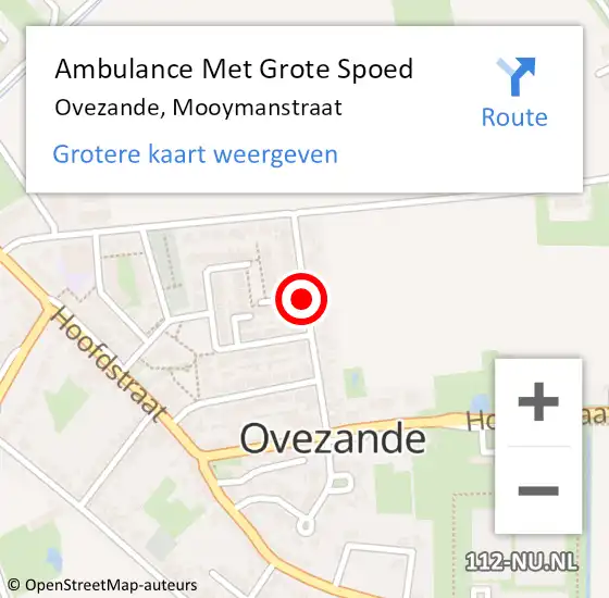 Locatie op kaart van de 112 melding: Ambulance Met Grote Spoed Naar Ovezande, Mooymanstraat op 22 juni 2017 23:18