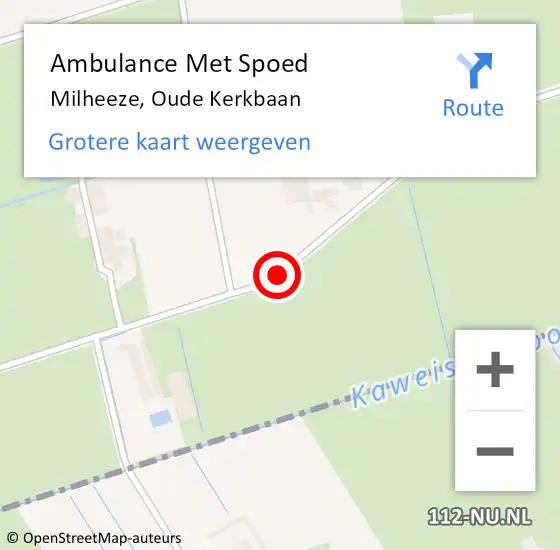 Locatie op kaart van de 112 melding: Ambulance Met Spoed Naar Milheeze, Oude Kerkbaan op 23 juni 2017 01:46