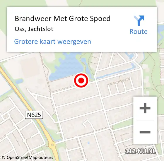 Locatie op kaart van de 112 melding: Brandweer Met Grote Spoed Naar Oss, Jachtslot op 23 juni 2017 02:30