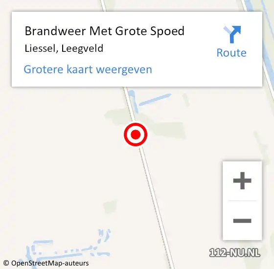 Locatie op kaart van de 112 melding: Brandweer Met Grote Spoed Naar Liessel, Leegveld op 23 juni 2017 03:08