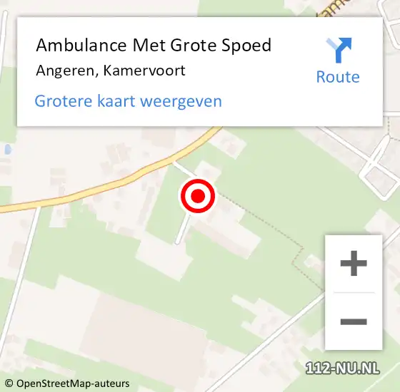 Locatie op kaart van de 112 melding: Ambulance Met Grote Spoed Naar Angeren, Kamervoort op 23 juni 2017 06:26