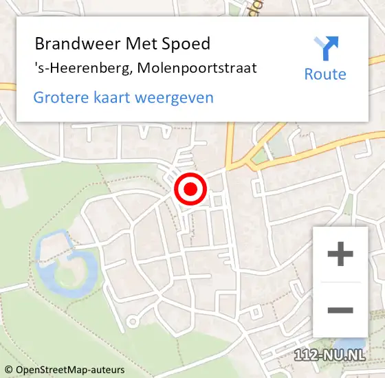 Locatie op kaart van de 112 melding: Brandweer Met Spoed Naar 's-Heerenberg, Molenpoortstraat op 24 januari 2014 17:37