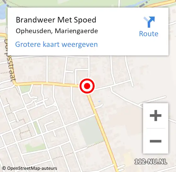 Locatie op kaart van de 112 melding: Brandweer Met Spoed Naar Opheusden, Mariengaerde op 23 juni 2017 10:42