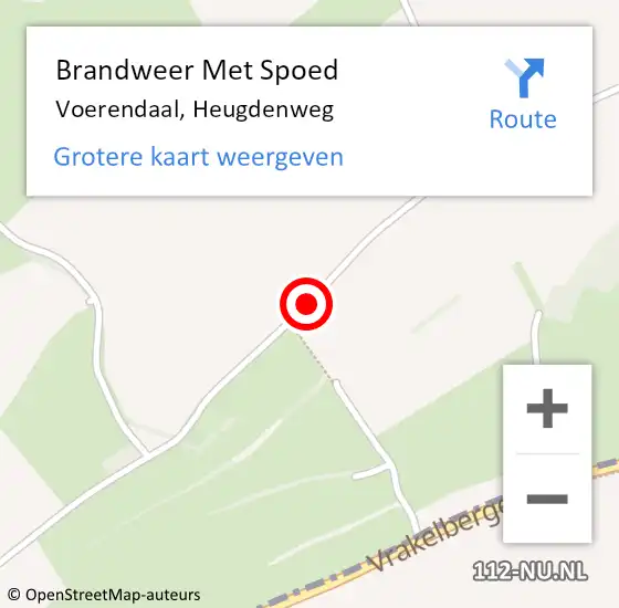 Locatie op kaart van de 112 melding: Brandweer Met Spoed Naar Voerendaal, Heugdenweg op 23 juni 2017 11:30