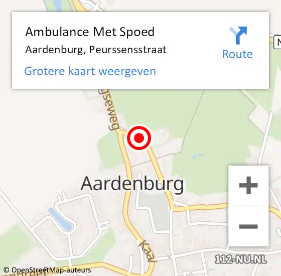 Locatie op kaart van de 112 melding: Ambulance Met Spoed Naar Aardenburg, Peurssensstraat op 23 juni 2017 13:46