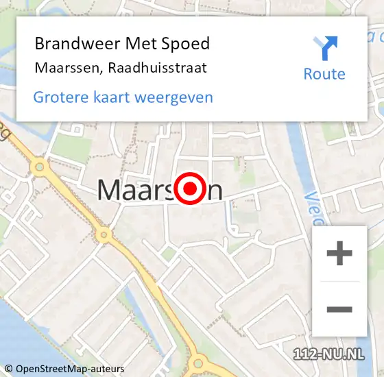 Locatie op kaart van de 112 melding: Brandweer Met Spoed Naar Maarssen, Raadhuisstraat op 23 juni 2017 16:37