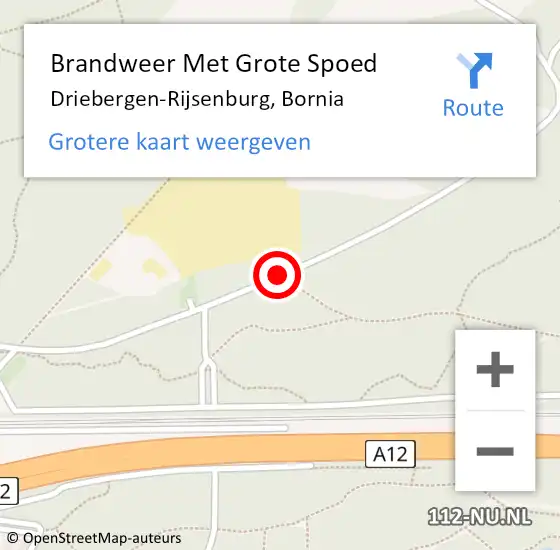 Locatie op kaart van de 112 melding: Brandweer Met Grote Spoed Naar Driebergen, Bornia op 23 juni 2017 17:31