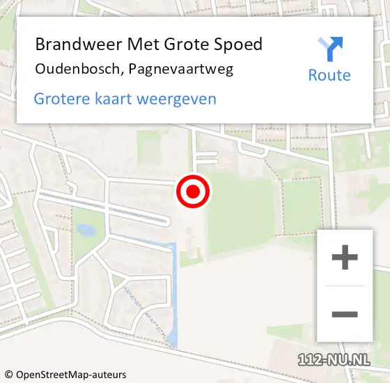 Locatie op kaart van de 112 melding: Brandweer Met Grote Spoed Naar Oudenbosch, Pagnevaartweg op 23 juni 2017 18:36